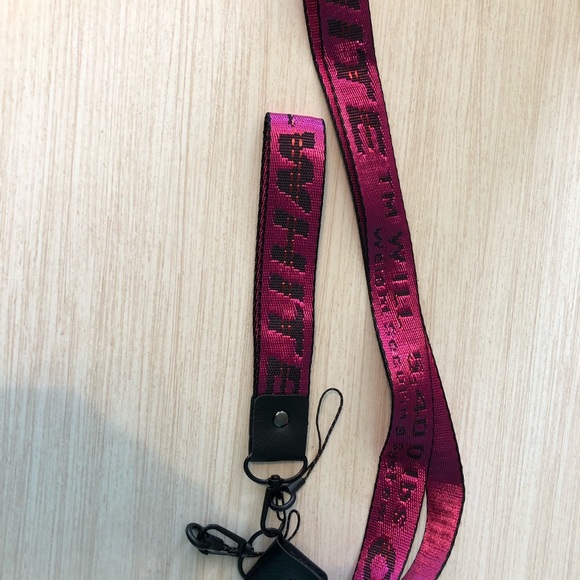 OW Lanyard and Keychain Set (magenta and black) - Picture 3 of 3
